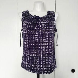 Calvin Klein Black and Purple Sleeveless Top sz XL